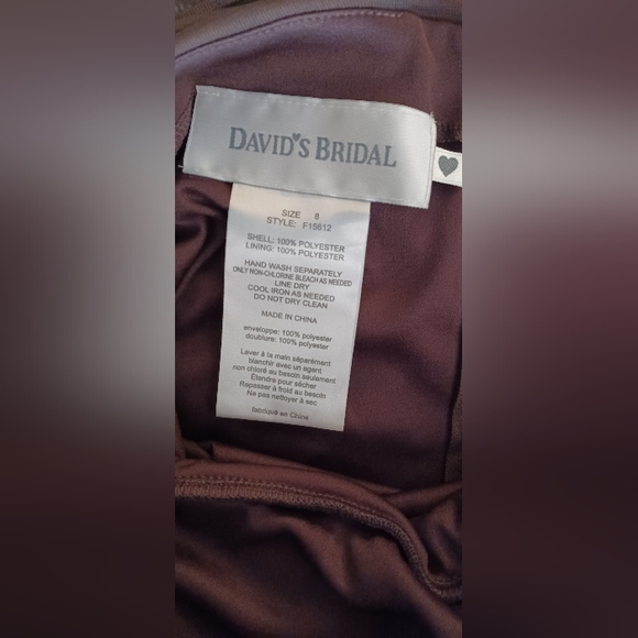 David's Bridal Brown Dress Womens 8 - Picture 3 of 5